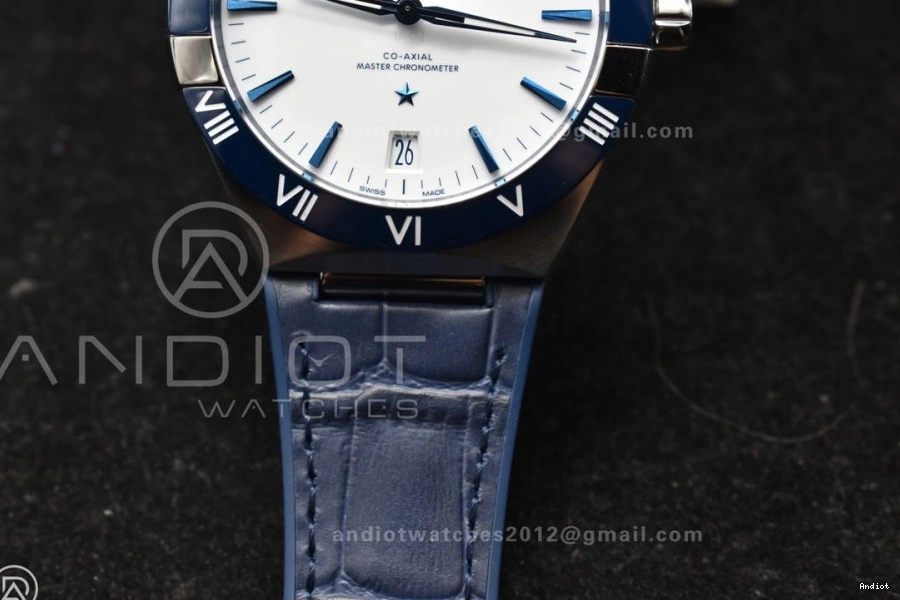 Gummy Blue VSF Best A8900 Constellation Blue White Edition 1:1 Strap Ceramic Super Clone on Dial SS 0517